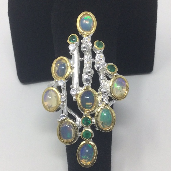 Atlanta Gem & Mineral Show Jewelry - HOLD THAI ONLY ⭐️Artistic Genuine Opal Ring